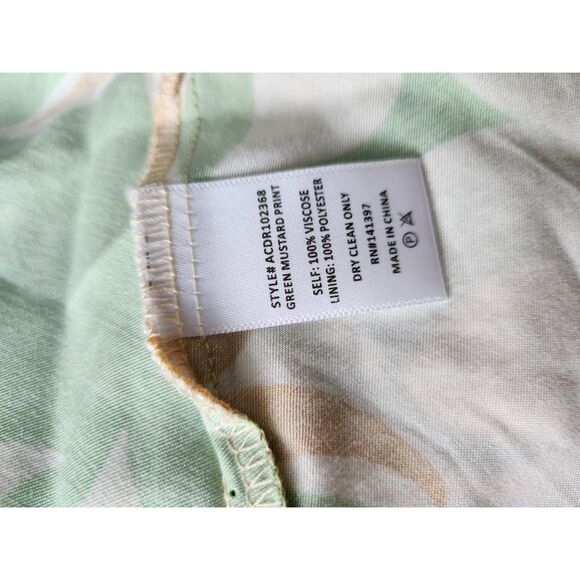 Astr‎ the Label Lysandra Dress Green Mustard Print | Size XS - Picture 8 of 9